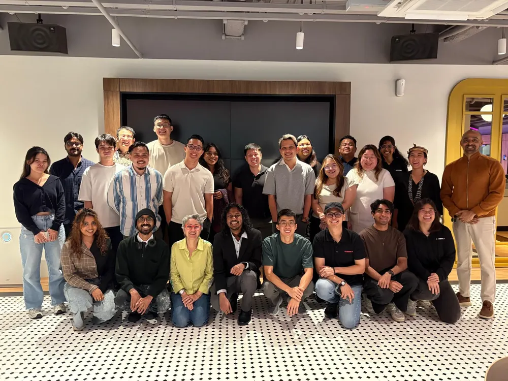 SAMA cohort group photo, 28 participants from 13 companies